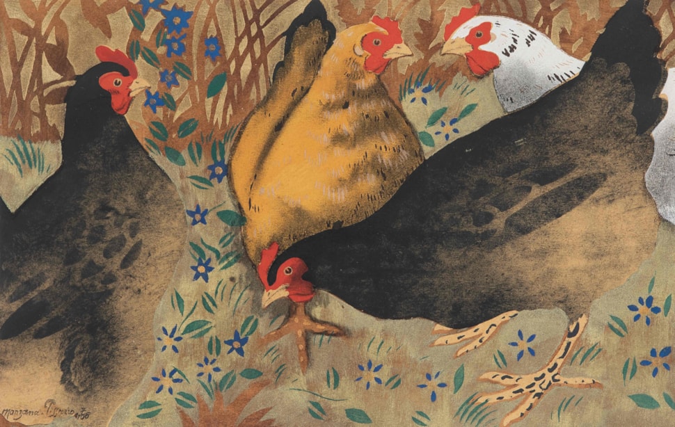 Les poules - Georges Manzana Pissarro (1871 - 1961)